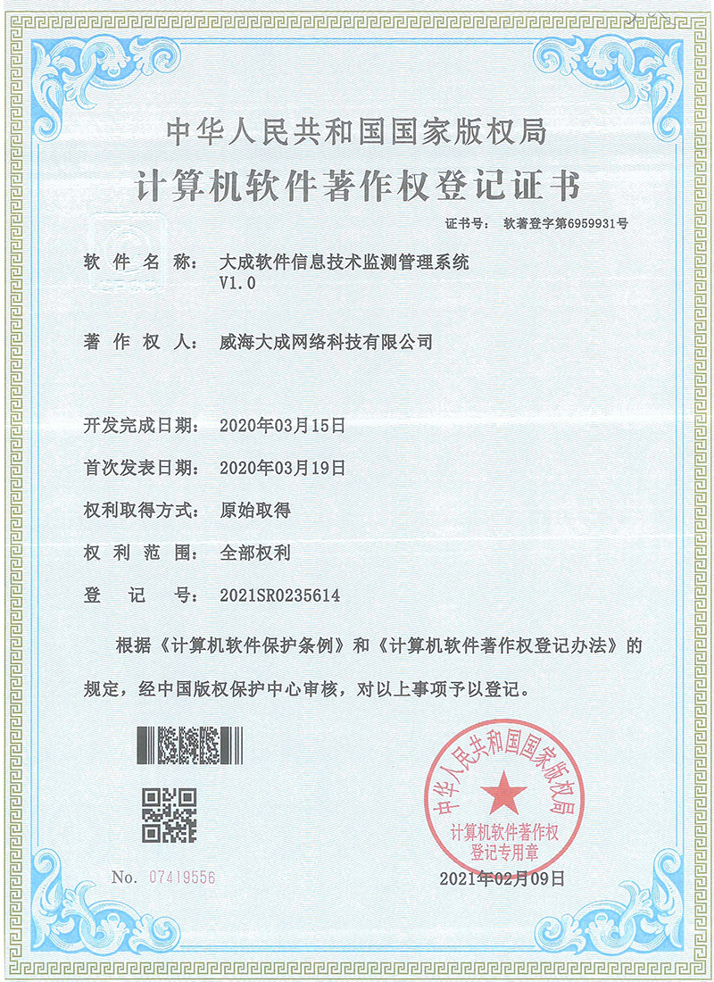 大成软件信息技术监测管理系统
